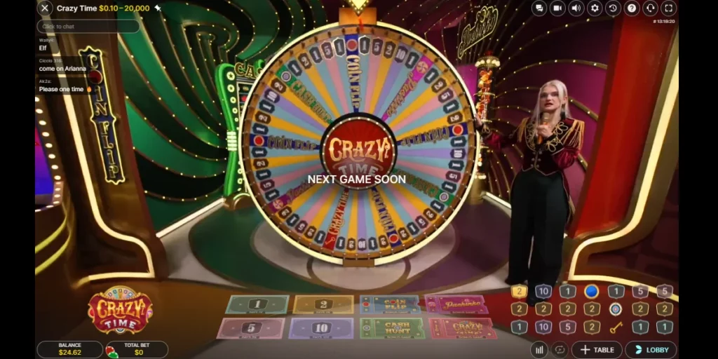 Crazy Time Live Slot Gameplay